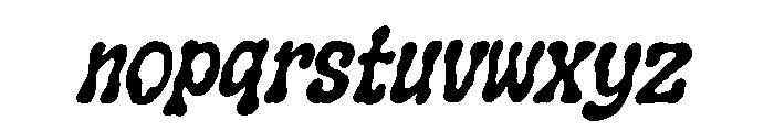Mireforge Slant Font LOWERCASE