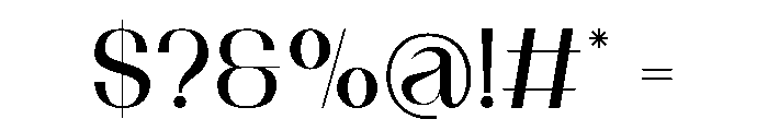 Mirella Regular Font OTHER CHARS