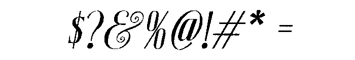 Mirellow White Italic Font OTHER CHARS