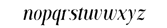 Mirellow White Italic Font LOWERCASE