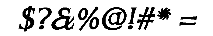 Mirhane Slant Font OTHER CHARS