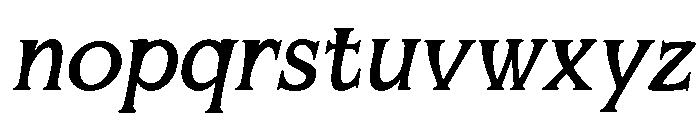 Mirhane Slant Font LOWERCASE