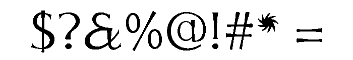 Mirhane Thin Font OTHER CHARS