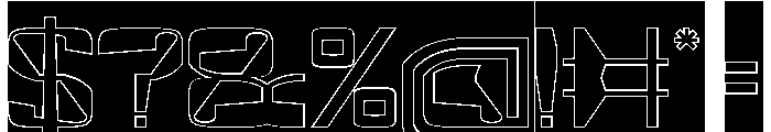 MirrorTech-Hollow-Inverse Font OTHER CHARS
