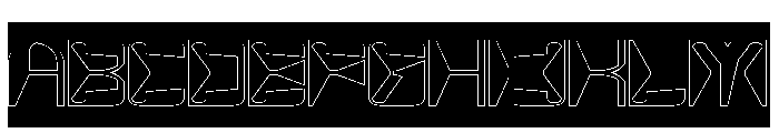 MirrorTech-Hollow-Inverse Font UPPERCASE