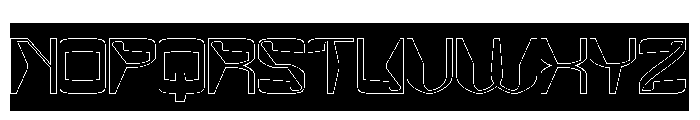 MirrorTech-Hollow-Inverse Font UPPERCASE