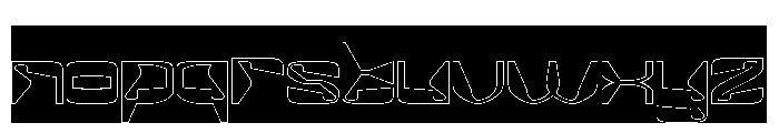 MirrorTech-Hollow-Inverse Font LOWERCASE