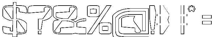 MirrorTech-Hollow Font OTHER CHARS