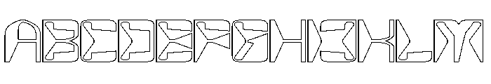 MirrorTech-Hollow Font UPPERCASE