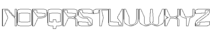 MirrorTech-Hollow Font UPPERCASE