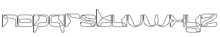 MirrorTech-Hollow Font LOWERCASE