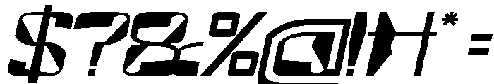MirrorTech Italic Font OTHER CHARS