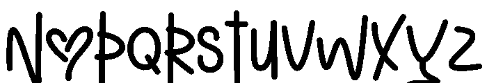 Mistery Loving Font UPPERCASE