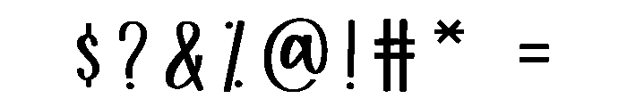 Mistle Kiss Font OTHER CHARS