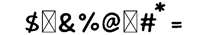 Misty Glow Font OTHER CHARS