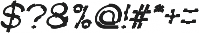 MICK JAGGED Bold Italic otf (700) Font OTHER CHARS