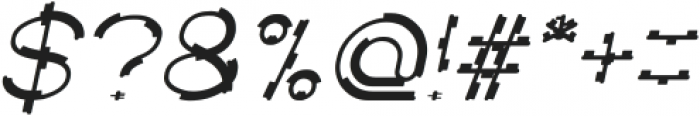 MICK JAGGED Italic otf (400) Font OTHER CHARS