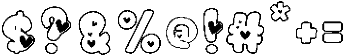 MINI  HEART OUTLINE otf (400) Font OTHER CHARS