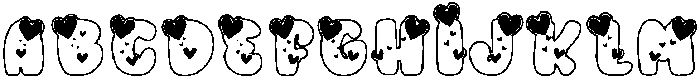 MINI  HEART OUTLINE otf (400) Font UPPERCASE