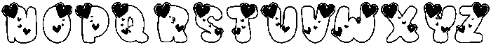 MINI  HEART OUTLINE otf (400) Font UPPERCASE