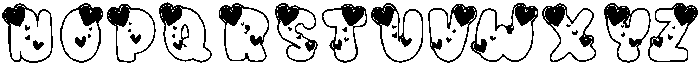 MINI  HEART OUTLINE otf (400) Font LOWERCASE