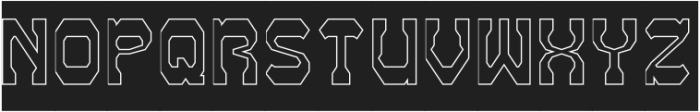 MISSION TIMELINE-Hollow-Inverse otf (400) Font UPPERCASE