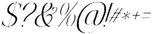 MIT Exileon Italic otf (400) Font OTHER CHARS