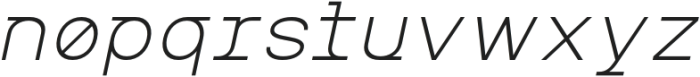 MIT Iculvist Monos Extra Light Expanded Italic otf (200) Font LOWERCASE