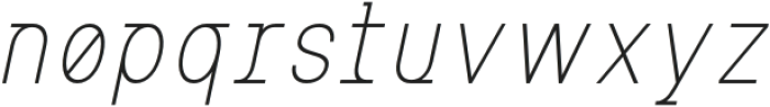 MIT Iculvist Monos Thin Condensed Italic otf (100) Font LOWERCASE
