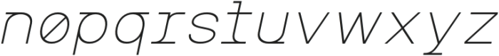MIT Iculvist Monos Thin Expanded Italic otf (100) Font LOWERCASE
