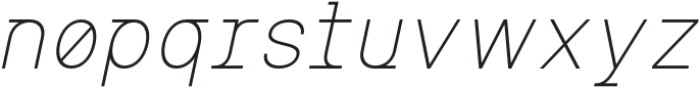 MIT Iculvist Monos Thin Italic otf (100) Font LOWERCASE