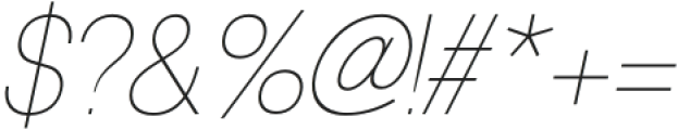 MIT Quailav Hairline Italic otf (100) Font OTHER CHARS