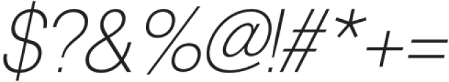 MIT Quailav Thin Italic otf (100) Font OTHER CHARS