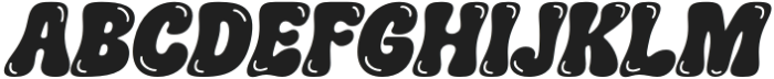 Mianga Italic Buble otf (400) Font UPPERCASE