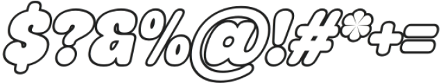 Mianga Italic Outline otf (400) Font OTHER CHARS