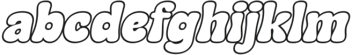 Mianga Italic Outline otf (400) Font LOWERCASE
