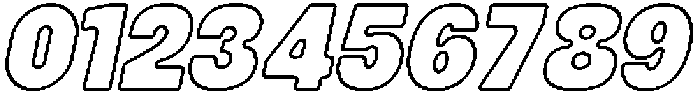 Mickon Outline Slant otf (400) Font OTHER CHARS
