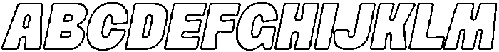 Mickon Outline Slant otf (400) Font UPPERCASE