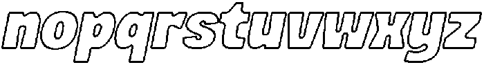 Mickon Outline Slant otf (400) Font LOWERCASE