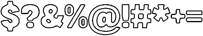 Mickon Outline otf (400) Font OTHER CHARS