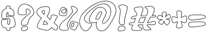 MickySmoki Outline otf (400) Font OTHER CHARS