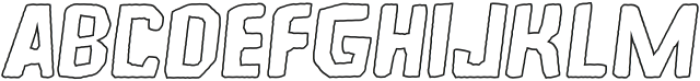 Microlith Cutout Outline Italic otf (400) Font UPPERCASE