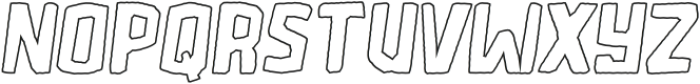Microlith Cutout Outline Italic otf (400) Font UPPERCASE
