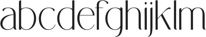 Midland Luxury Extra Light otf (200) Font LOWERCASE