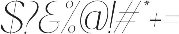 Midland Luxury Italic Thin otf (100) Font OTHER CHARS