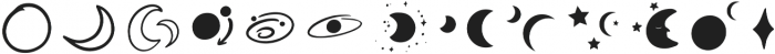Midnight Moon Symbols otf (400) Font UPPERCASE