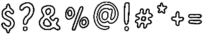 Midnight Voyage Outline otf (400) Font OTHER CHARS