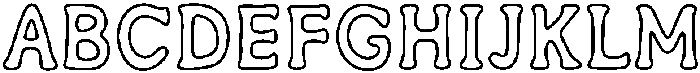 Midnight Voyage Outline otf (400) Font UPPERCASE