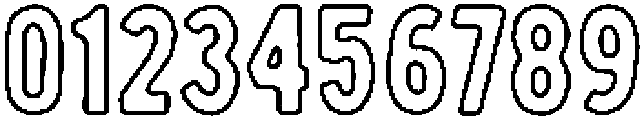 Midwell Outlined otf (400) Font OTHER CHARS