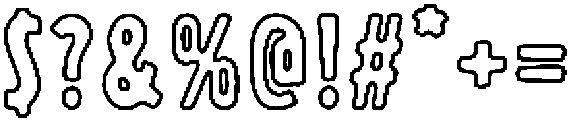 Midwell Outlined otf (400) Font OTHER CHARS